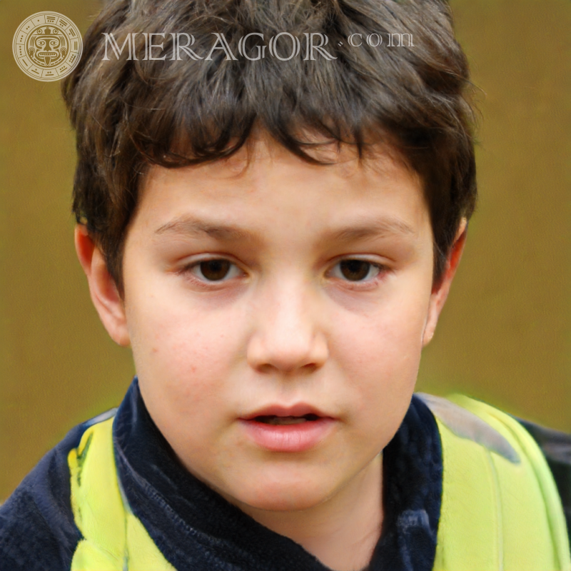 Photo of a brunet boy for registration Faces of boys Babies Young boys Faces, portraits