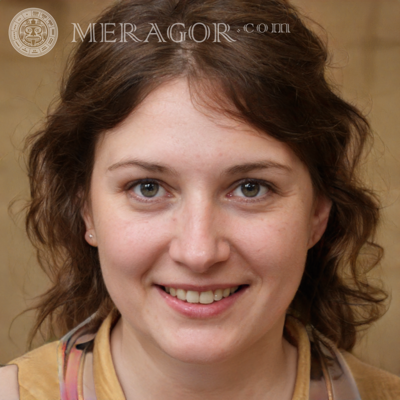 Das Gesicht eines lächelnden Mädchens im Profil Gesichter von Mädchen Europäer Gesichter, Porträts