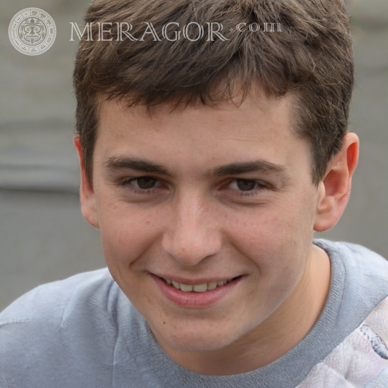 Фотография улыбающегося мальчика для профиля Лица мальчиков Европейцы Детские Мальчики