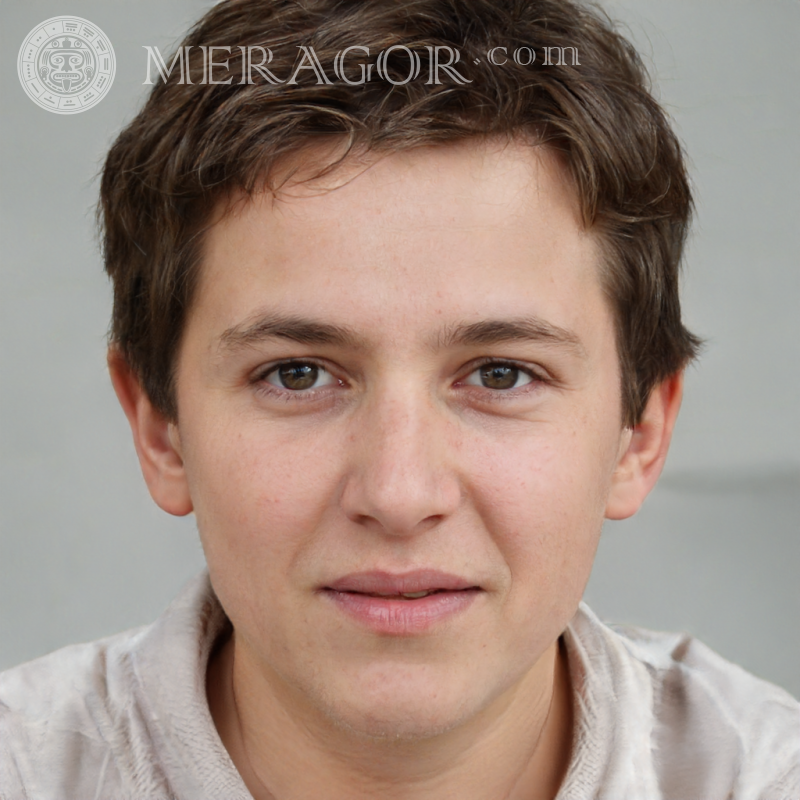 Foto eines süßen Jungen zum Einloggen Gesichter von Jungen Europäer Kindliche Jungen