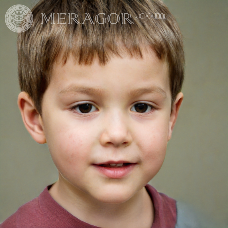 Cara de chico lindo para avatar Rostros de niños Europeos Rusos Ucranianos