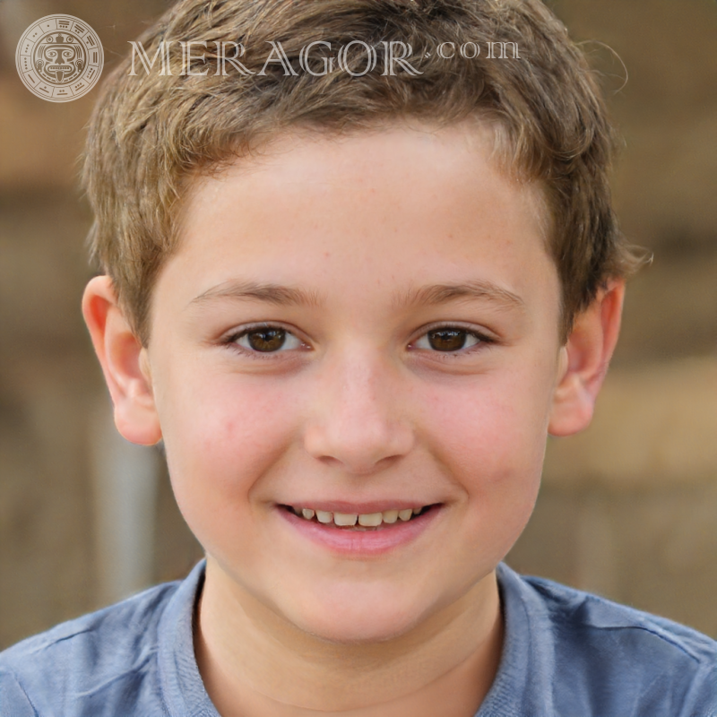 Gesicht eines fröhlichen Jungen für Avatar Gesichter von Jungen Europäer Russen Ukrainer