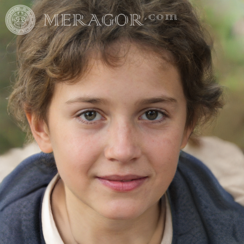 Cara de chico lindo para cubrir Rostros de niños Europeos Rusos Ucranianos