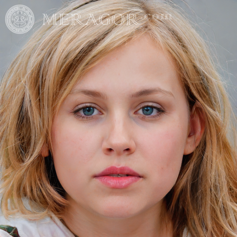Mädchengesicht mit gesträhnten Haaren herunterladen Gesichter von Mädchen Europäer Gesichter, Porträts