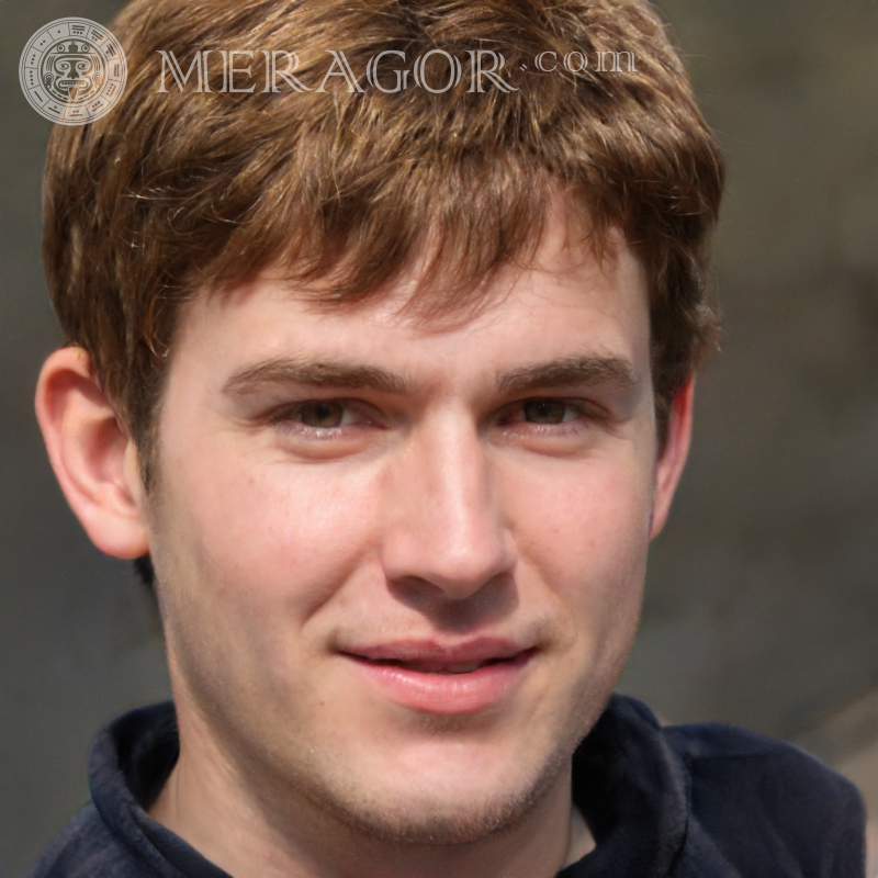 Männliches Gesicht eines jungen Mannes im Profil Gesichter von Männern Europäer Gesichter, Porträts