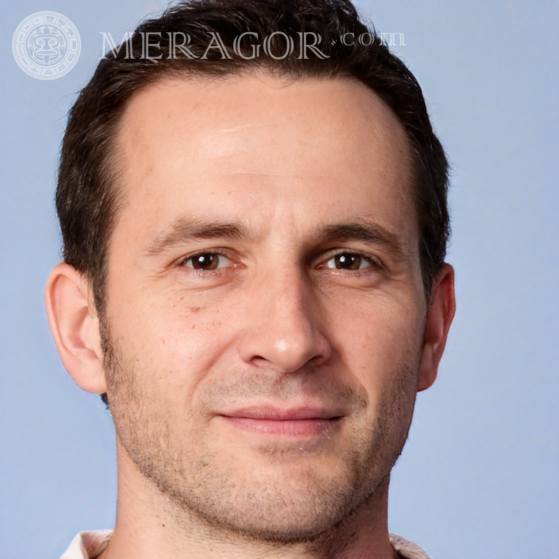 Foto eines Mannes Webseite Meragor.com Gesichter von Männern Europäer Russen Gesichter, Porträts