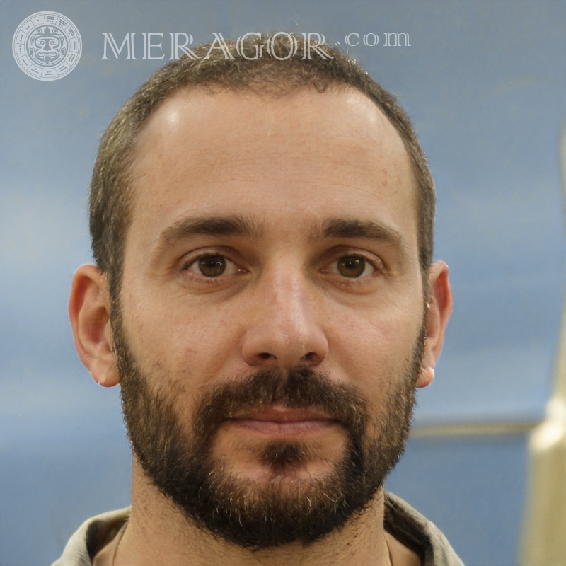 Photo un homme à barbe courte Visages d'hommes Européens Russes Visages, portraits