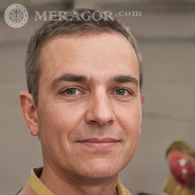 Foto de um homem na foto do perfil de um gerador de pessoas aleatórias Rostos de homens Europeus Russos Pessoa, retratos