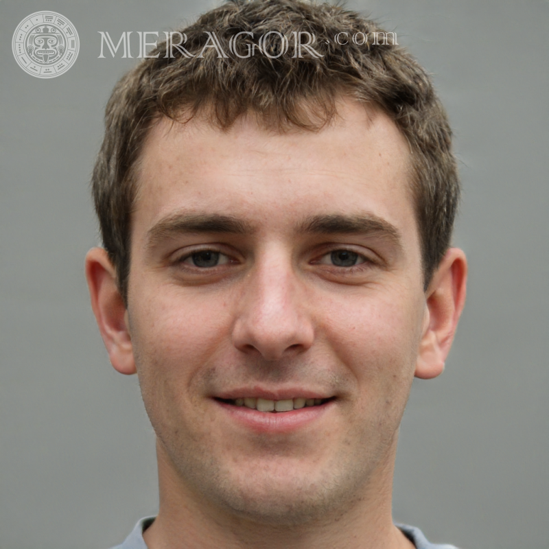 Foto de un joven de 23 años en avatar Rostros de hombres Europeos Rusos Caras, retratos
