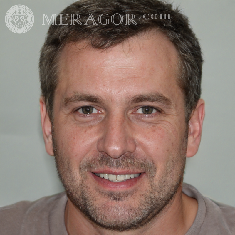 Photo of a cheerful man for profile picture Faces of men Europeans Russians Faces, portraits