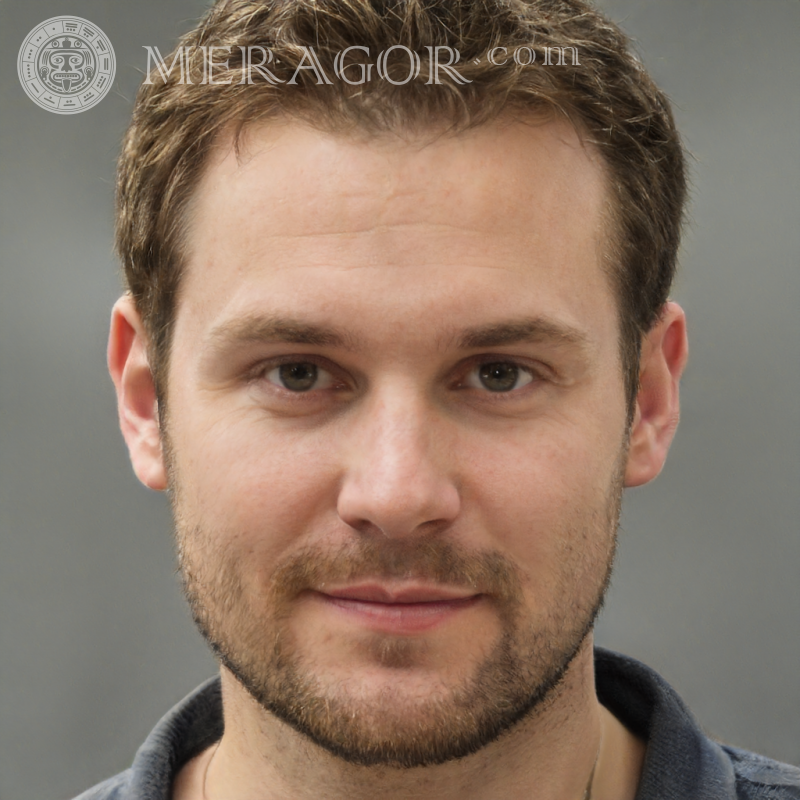 Foto de perfil de un hombre duro Rostros de hombres Europeos Rusos Caras, retratos