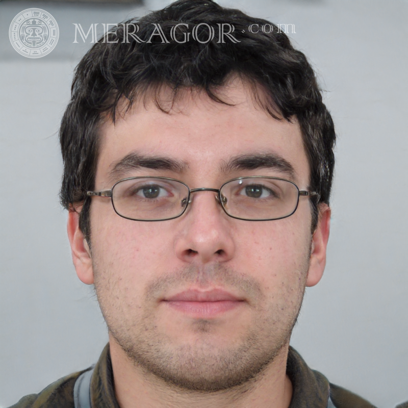 Foto eines Mannes auf einem Profil am Telefon Gesichter von Männern Europäer Russen Gesichter, Porträts