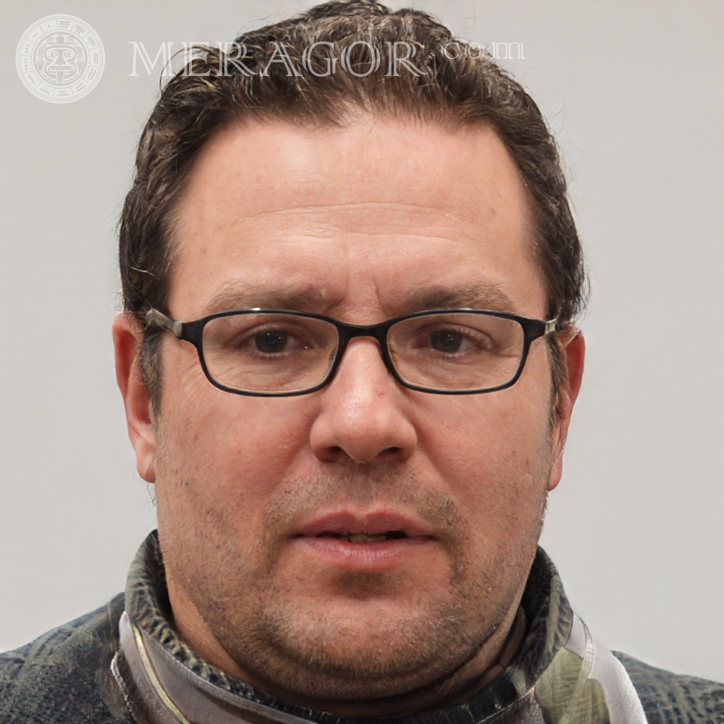 Foto de un hombre gordo de perfil Rostros de hombres Europeos Rusos Caras, retratos