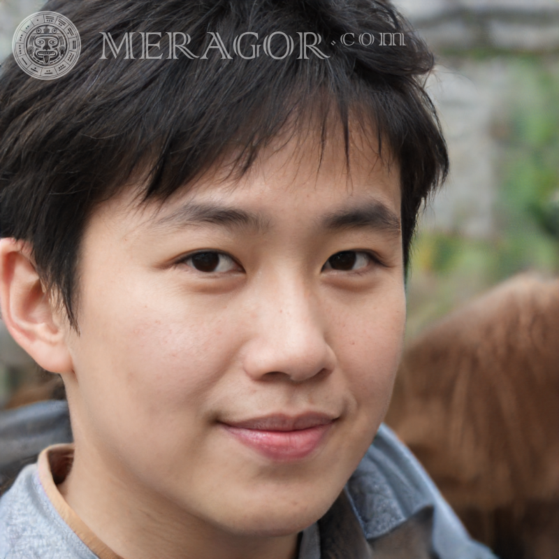 Cara de lindo chico asiático para cubrir Rostros de niños Coreanos Chino Japonés
