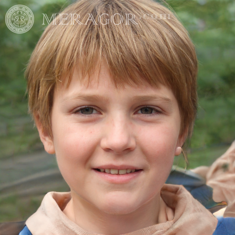 Faux visage de garçon pour TikTok Visages de garçons Européens Russes Ukrainiens