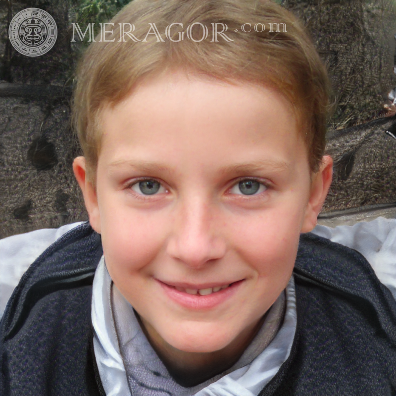 Cara de niño falso para Instagram Rostros de niños Europeos Rusos Ucranianos