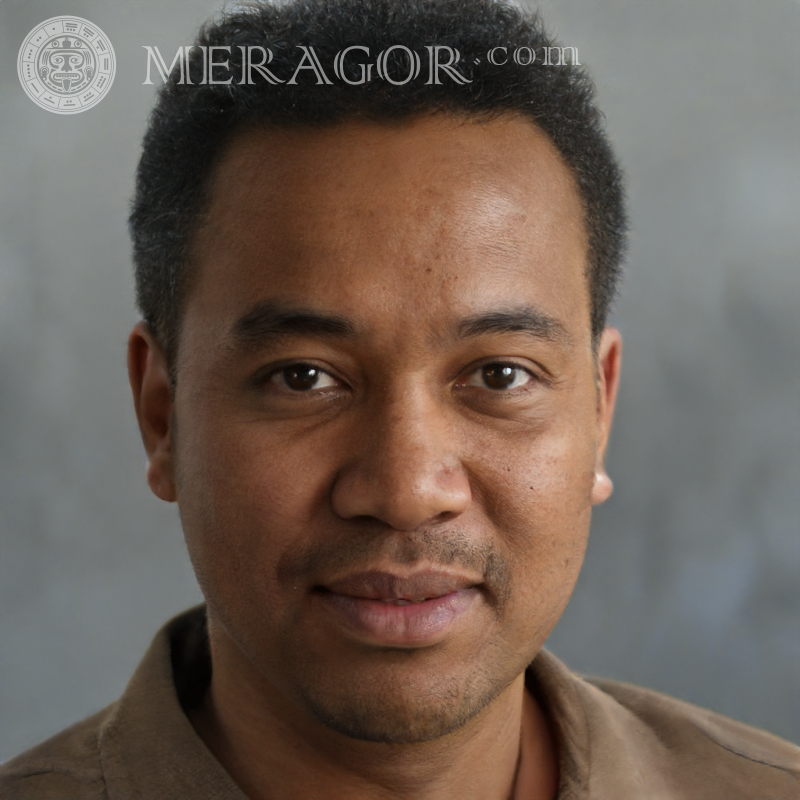 Fotogesicht eines afrikanischen Mannes auf Avatar Schwarze Gesichter, Porträts Gesichter von Männern