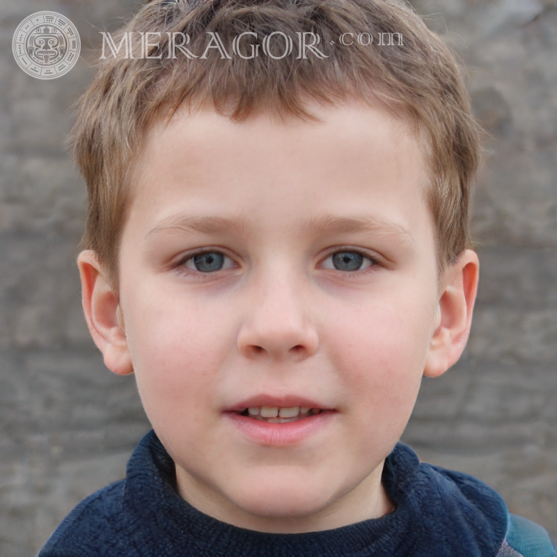 O rosto de um menino fofo para Vkontakte Rostos de meninos Europeus Russos Ucranianos