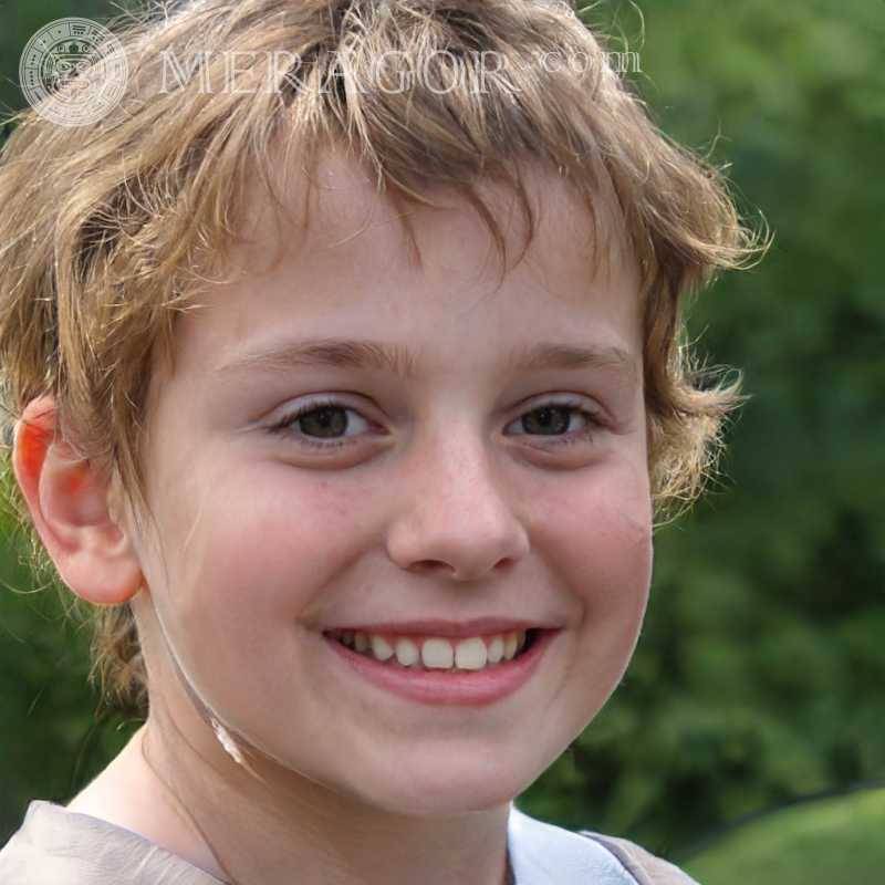 Face of a joyful blond boy Faces of boys Europeans Russians Ukrainians