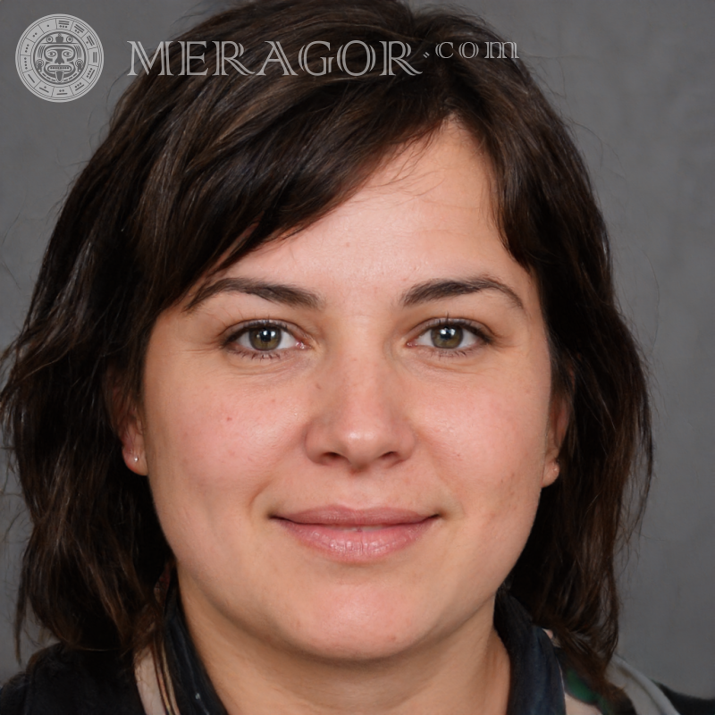 Foto de rosto de mulher para documentos de 28 anos Rostos de mulheres Europeus Russos Pessoa, retratos