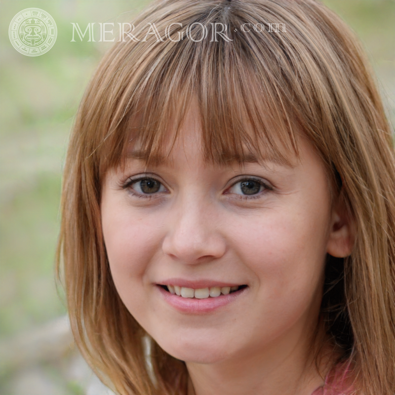Weibliches Gesicht zur Registrierung 192 x 192 Pixel Gesichter von kleinen Mädchen Europäer Russen Maedchen