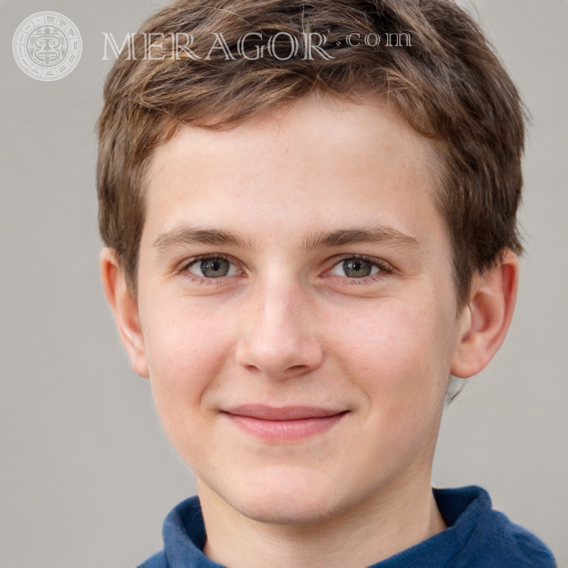 Фейковое лицо смеющегося мальчика для Facebook Лица, портреты Европейцы Русские Украинцы