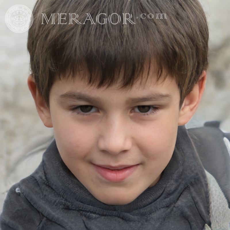 Фейковое лицо милого мальчика брюнета для Facebook Лица, портреты Европейцы Русские Украинцы