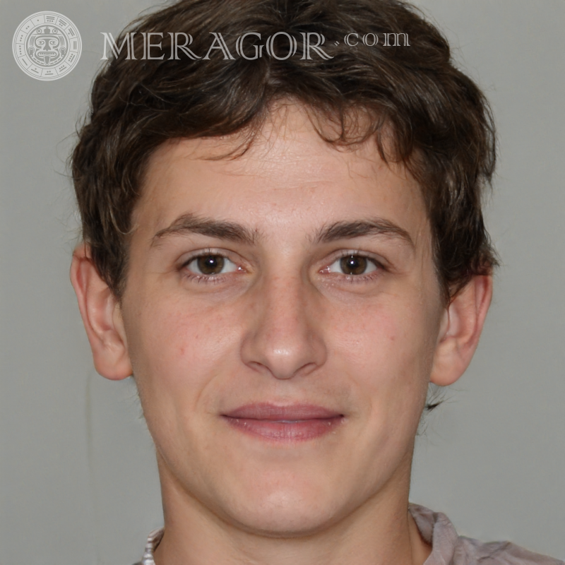Fake face of a simple boy for LinkedIn Faces, portraits Europeans Russians Ukrainians