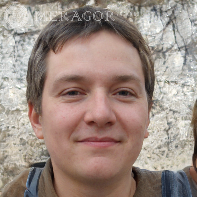 Falsa cara de menino feliz para LinkedIn Pessoa, retratos Europeus Russos Ucranianos