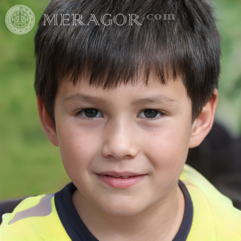 Фейковое лицо маленького мальчика для обложки Лица, портреты Европейцы Русские Украинцы