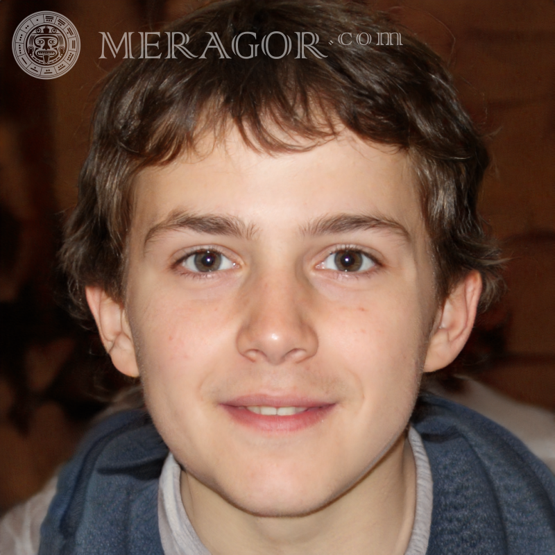 Фейковое лицо улыбающегося мальчика для сайта Лица, портреты Европейцы Русские Украинцы
