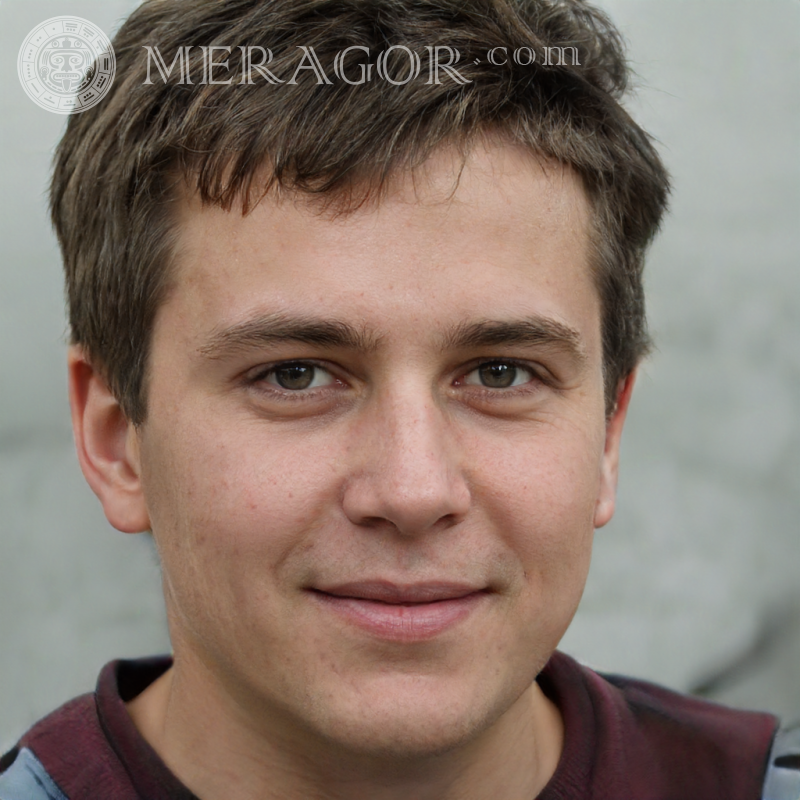 Фейковое лицо мальчика с короткой прической для Flickr Лица, портреты Европейцы Русские Украинцы