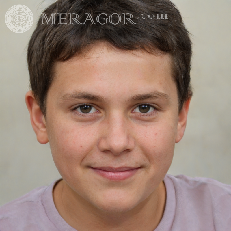 Rosto falso de menino bonito para cobertura Pessoa, retratos Europeus Russos Ucranianos
