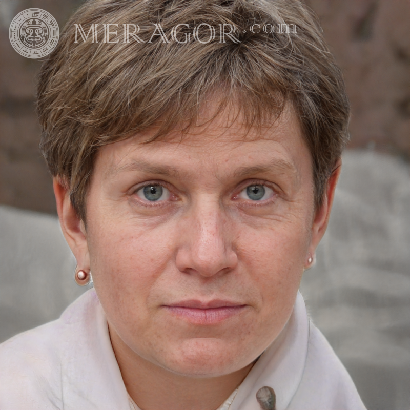 Foto de mulher de 47 anos Rostos de mulheres Europeus Russos Pessoa, retratos