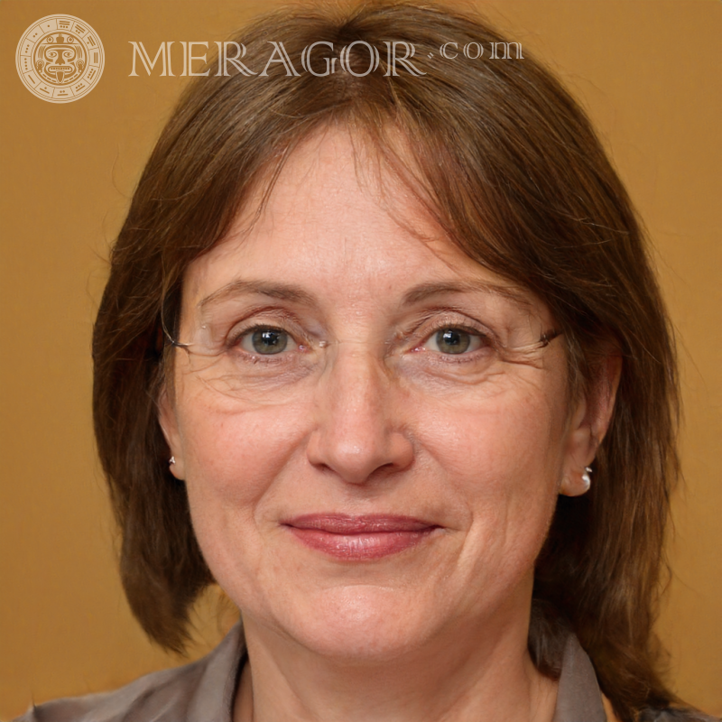 Foto de mujer en avatar de 46 años. Rostros de mujeres Europeos Rusos Caras, retratos