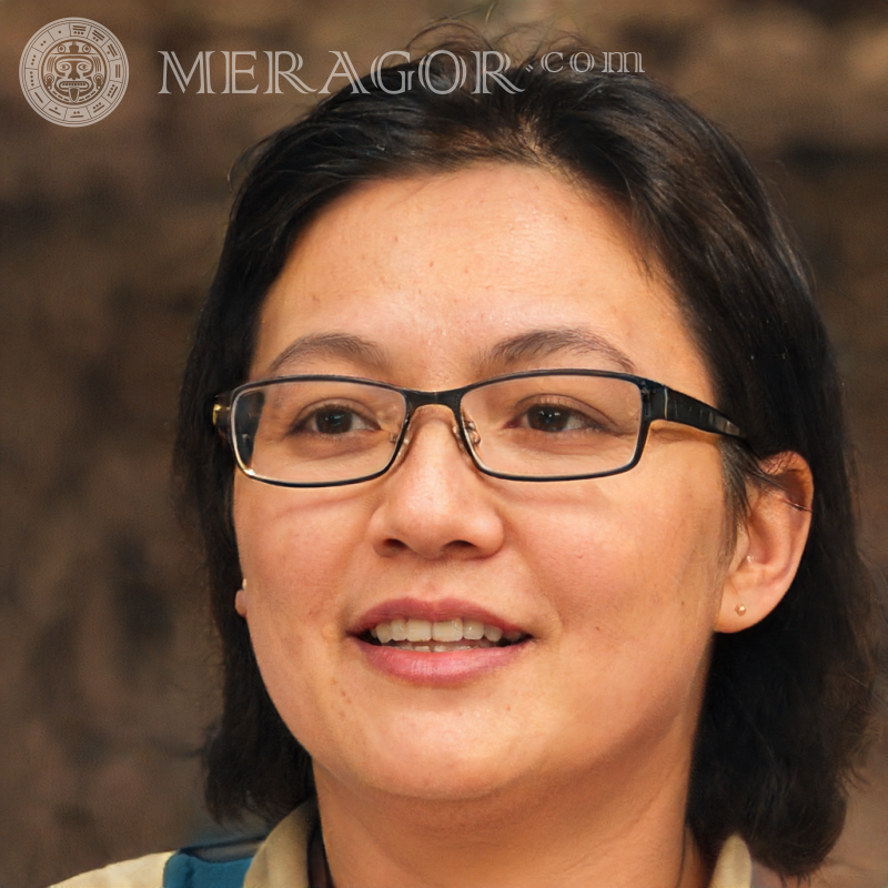 Foto de uma mulher inteligente da Mongólia Mongóis Todas as faces Rostos de mulheres