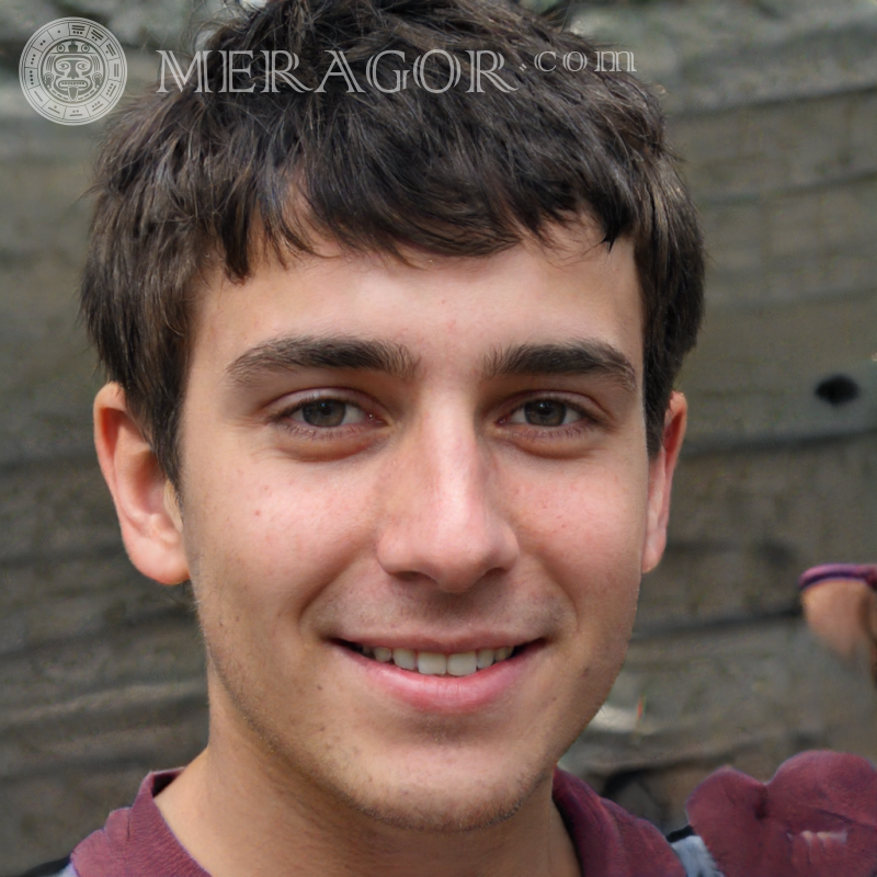 Laden Sie ein Foto eines fröhlichen Jungen für Instagram herunter Gesichter von Jungen Europäer Russen Ukrainer