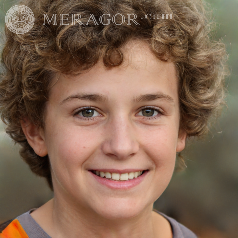 Download a photo of a curly-haired boy for Vkontakte Faces of boys Europeans Russians Ukrainians