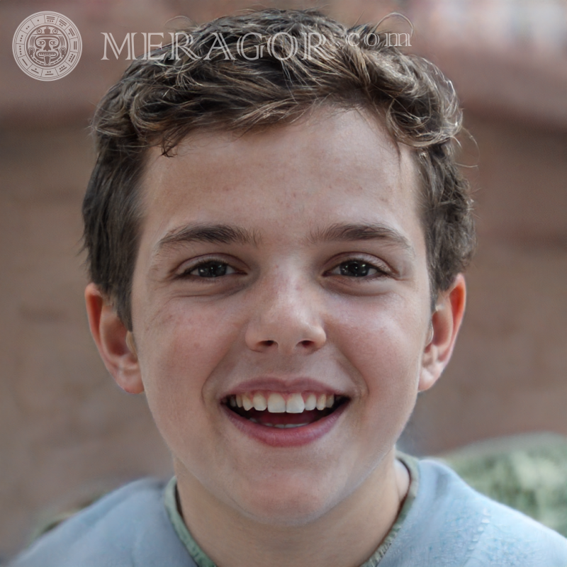 Profilbild eines lachenden Jungen herunterladen Gesichter von Jungen Europäer Russen Ukrainer