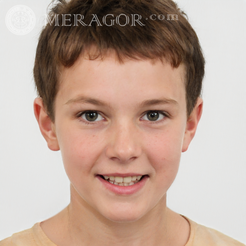Завантажити фотографію усміхненого хлопчика для соціальних мереж Особи хлопчиків Європейці Російські Українці