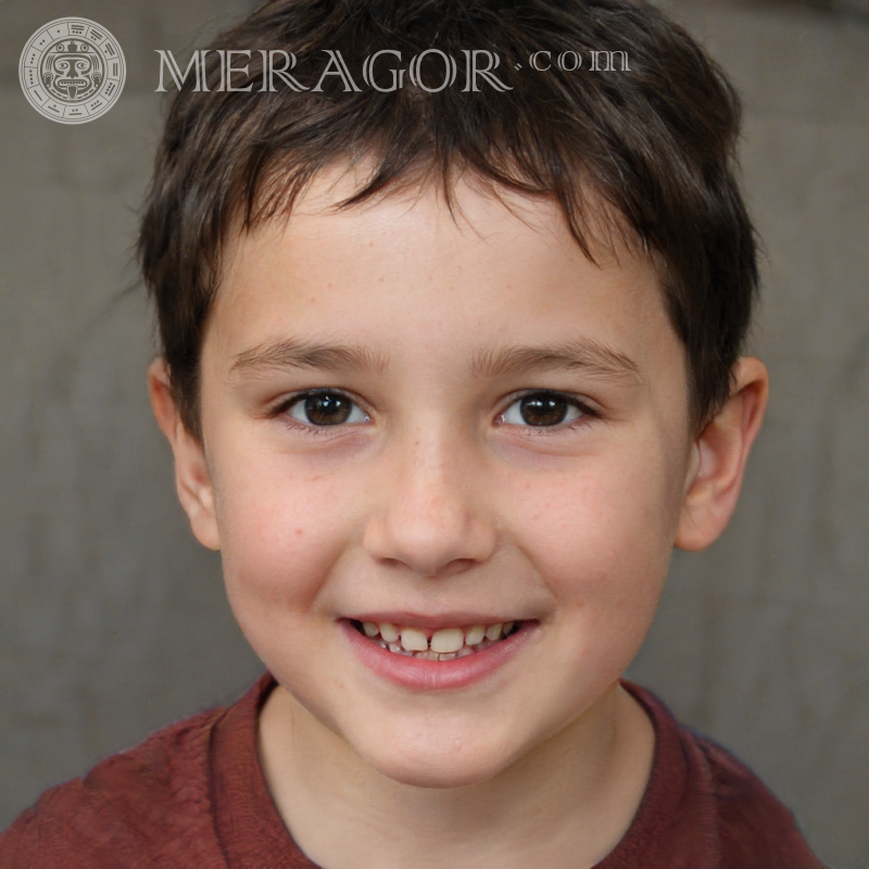 Descargar cara de un chico lindo con cabello oscuro Rostros de niños Europeos Rusos Ucranianos