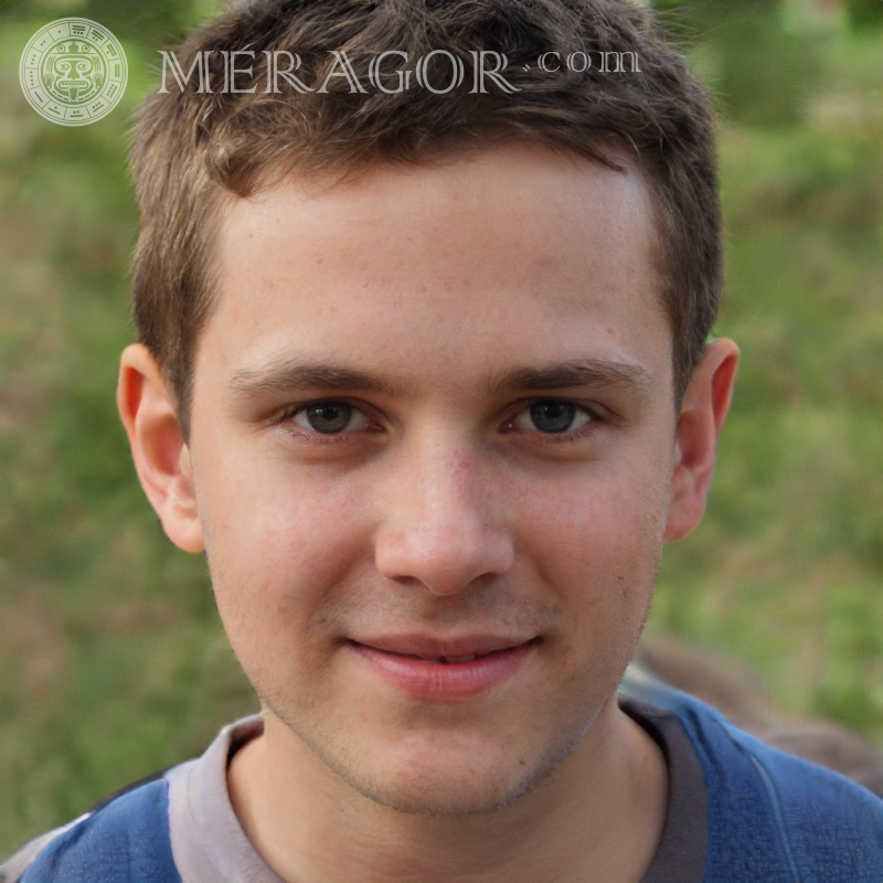 Téléchargez le visage un garçon simple pour LinkedIn Visages de garçons Européens Russes Ukrainiens
