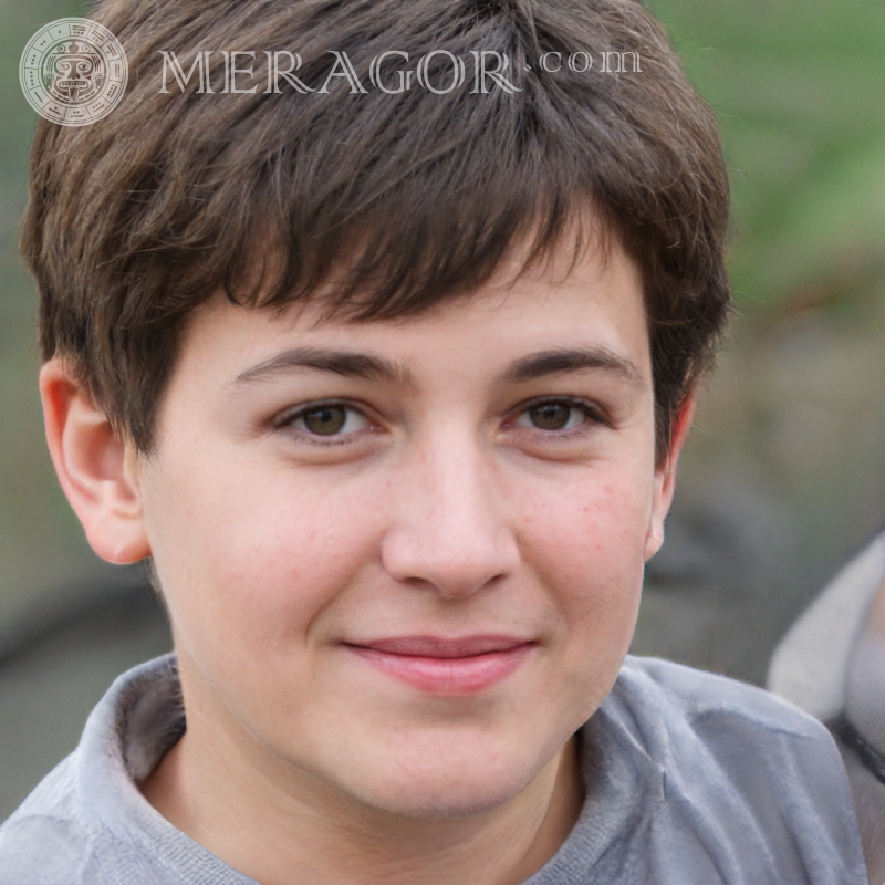 Laden Sie das Gesicht eines einfachen Jungen für das Profil herunter Gesichter von Jungen Europäer Russen Ukrainer