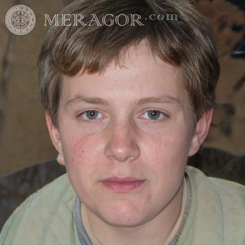 Lade das Gesicht eines einfachen Jungen für das Spiel herunter Gesichter von Jungen Europäer Russen Ukrainer