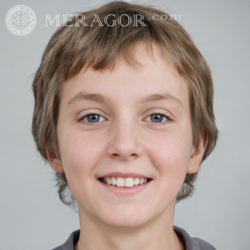 Download fake face of a cheerful boy Faces of boys Europeans Russians Ukrainians