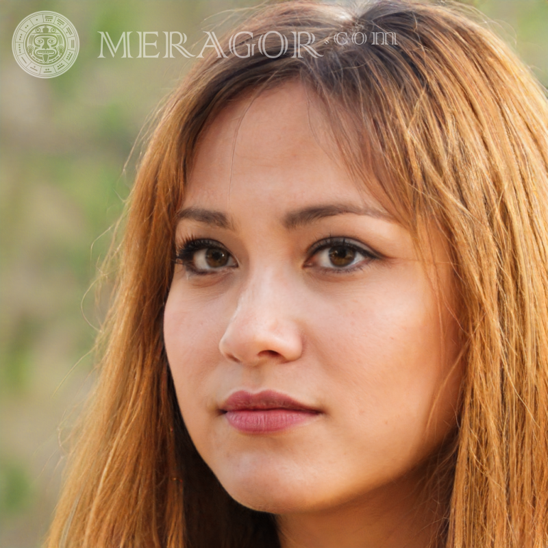 Photo of the face of a beautiful korean girl with highlighted hair Faces of women Koreans Faces, portraits All faces