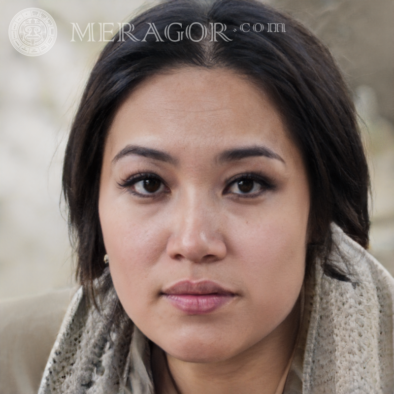 Gesicht einer 30-jährigen Japanerin Gesichter von Frauen Japanisch Gesichter, Porträts