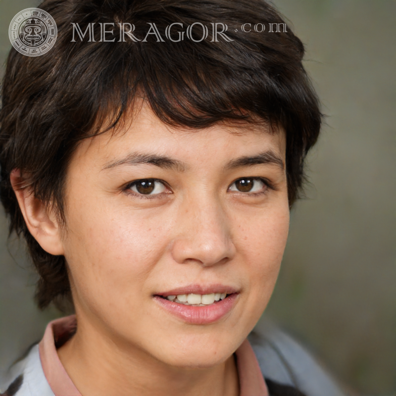 Face of a Japanese girl with short hair Faces of women Japanese Faces, portraits
