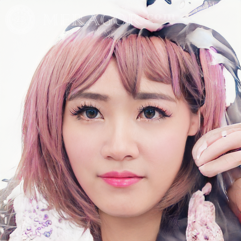Foto einer Japanerin pro Seite Gesichter von Frauen Asiaten Japanisch Gesichter, Porträts