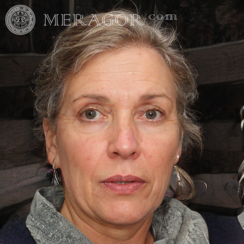 Foto de uma avó em um avatar de um rosto aleatório Rostos de avós Europeus Russos Pessoa, retratos